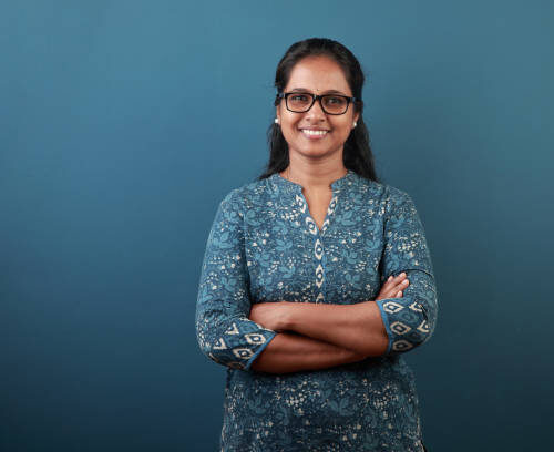 Portrait of a happy woman of Indian ethnicity